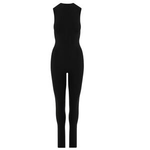 Naked Wardrobe Black Sleeveless High Neck Sculpt Jumpsuit Bodycon Size Small